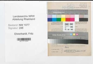 Entnazifizierung Fritz Ehrenhardt , geb. 28.08.1910 (Polizist)