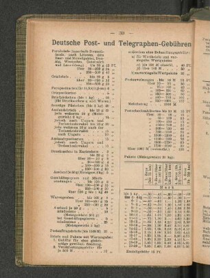 Deutsche Post- und Telegraphen-Gebühren