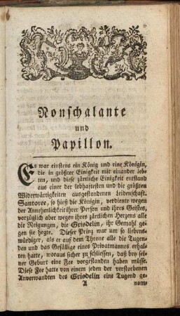 Nonschalante und Papillon.