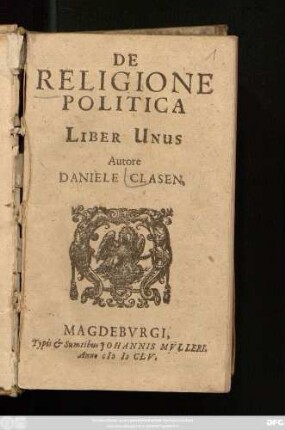 De Religione Politica Liber Unus