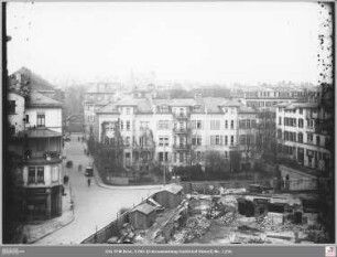 Vom Börsenplatz 13-15 nach Norden zur Börsenstraße und Rückseite Taubenstraße 23-27
