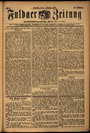 Ausgabe vom Dienstag, den 11. Februar 1896.