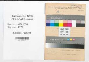 Entnazifizierung Heinrich Stoppel , geb. 01.03.1893 (Milchhaendler)