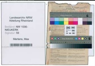 Entnazifizierung Max Mertens , geb. 06.09.1882 (Lehrer)