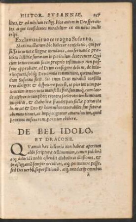 De Bel Idolo, Et Dracone.
