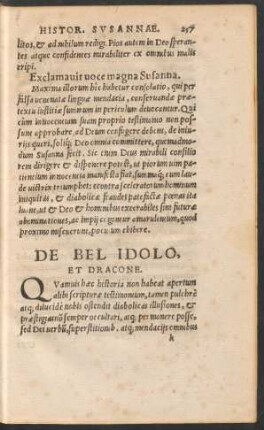 De Bel Idolo, Et Dracone.