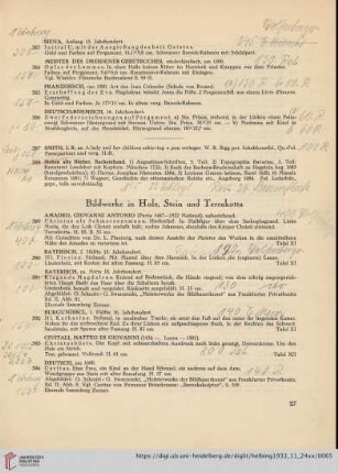 Bildwerke in Holz, Stein und Terrakotta (Nr. 389-419)