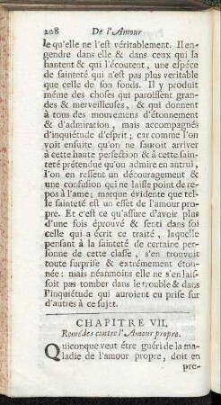 Chapitre VII. Remédes contre l'Amour propre.