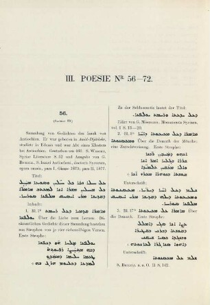 III. Poesie Nr. 56-72