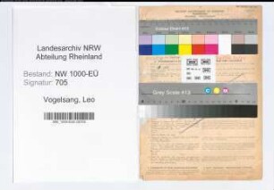 Entnazifizierung Leo Vogelsang, geb. 20.10.1885 (Lehrer)