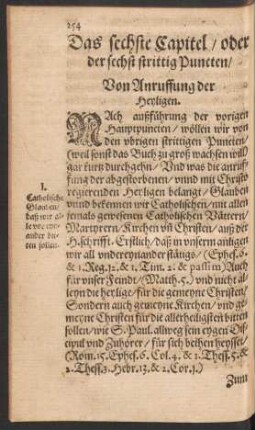 Das sechste Capitel ... Von Anruffung der Heyligen.