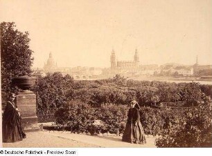 Dresden. Vom Palais-Garten aus gesehen