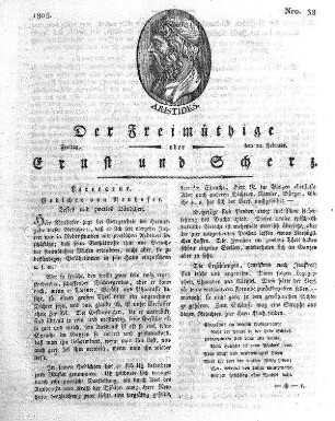 Nro. 38, Freitag, den 22. Februar 1805