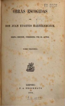 Obras escogidas de Juan Eugenio Hartzenbusch, 2