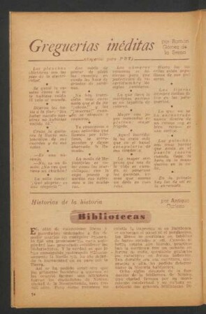 Bibliotecas : Historias de la historia