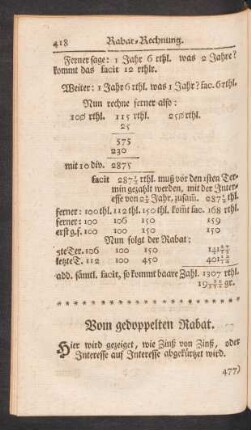 Vom gedoppelten Rabat