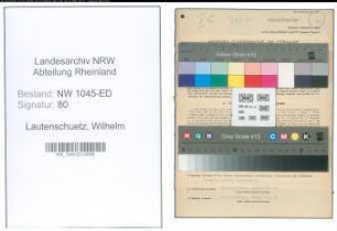 Entnazifizierung Wilhelm Lautenschuetz , geb. 28.10.1915 (Lehrer)