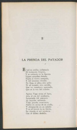 II La prenda del payador