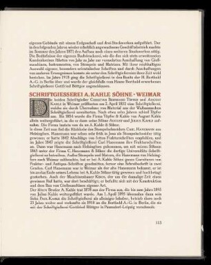 Schriftgiesserei A. Kahle Söhne. Weimar