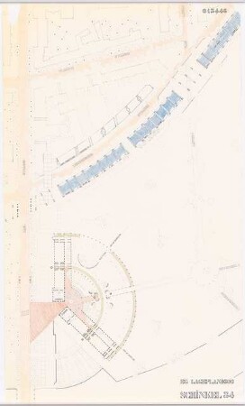 Institut für Kulturanthropologie, gegenüber der Kongresshalle, Berlin-Tiergarten Schinkelwettbewerb 1984: Lageplan 1:500