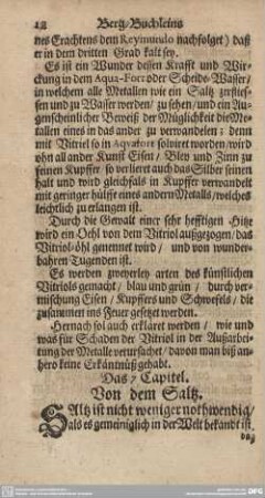 Das 7. Capitel. Von dem Saltz.