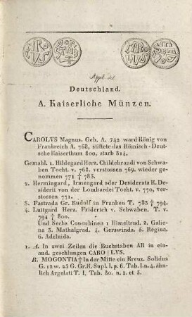 Münzen und Medaillen der deutschen Kaiser und Churfürsten, wie auch des Oesterreichischen Kaiserthums aus dem Mittelalter und der neuern Zeit, [1]