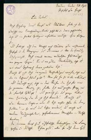 Brief vom 28. September 1870