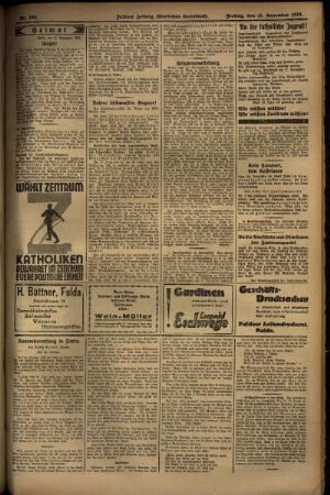 Zweite Ausgabe vom Freitag, den 15. November 1929.