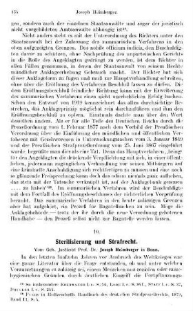 154-166, Sterilisierung und Strafrecht
