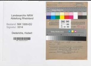 Entnazifizierung Hubert Dederichs, geb. 17.11.1904 (Steiger)