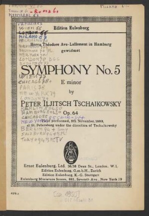 Symphony No. 5 E minor op. 64