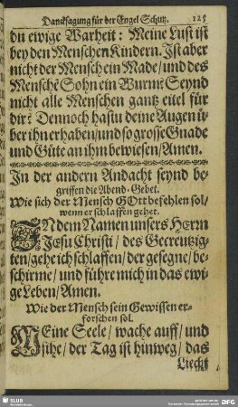 In der andern Andacht seynd begriffen die Abend-Gebet