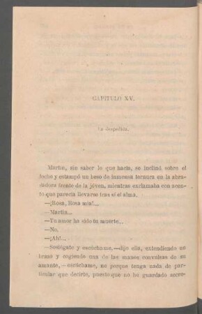 Capítulo XV. - La despedida.