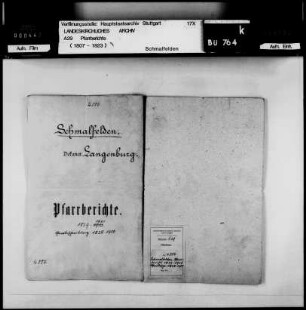 Schmalfelden: Pfarrberichte und Pfarrbeschreibungen