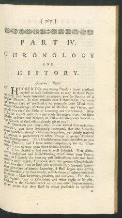 Part IV. Chronology and History.