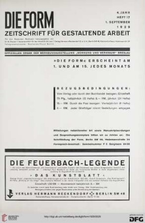 Heft 17 (1. September 1929)