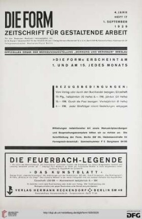 Heft 17 (1. September 1929)