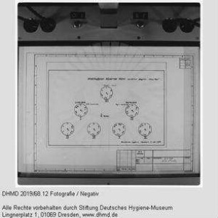 Technischer Plan - "Anschlußplan Gläserner Mann connection diagram Glass Man"