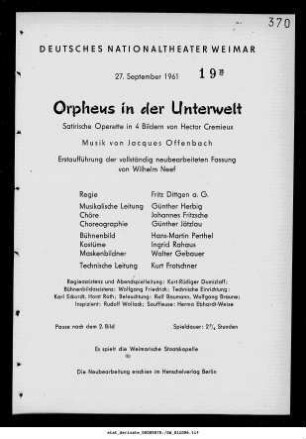 Orpheus in der Unterwelt