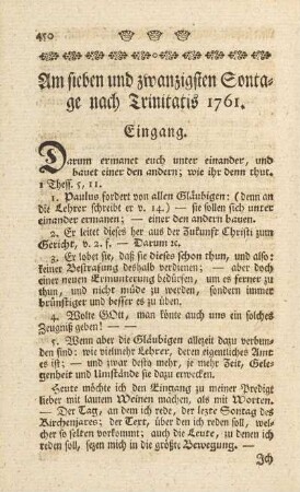 Am sieben und zwanzigsten Sontage nach Trinitatis 1761