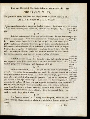 Observatio CI - Observatio CL