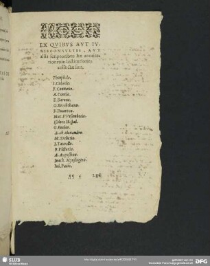 Ex Quibus Aut Iuris Consultis, Aut aliis scriptoribus hae annotationes in Institutiones collectae sint