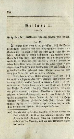 Beilage II. Ausgaben der sämtlichen xylographischen Werke 987)