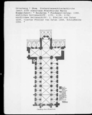 Otterberg, Grundriss der ehemaligen Zisterzienserklosterkirche Maria Himmelfahrt