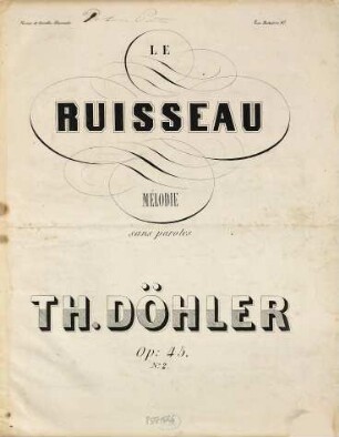 Le ruisseau : mélodie sans paroles ; op. 45 no. 2