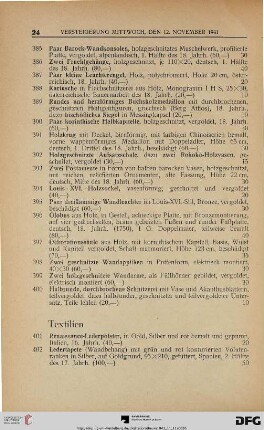 Textilien (Nr. 401-422)