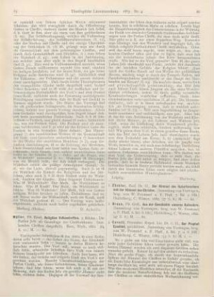 85-86 [Rezension] Müller, Ernst, Religiöse Volksschriften. 3. Bdchen