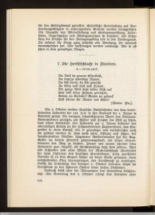7. Die Herbstschlacht in Flandern
