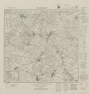 3844 (alte Nr.: 2109) Hennickendorf, Meßtischblatt (4cm - Karte)
