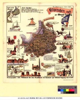 Originaltitel: Ostpreußen ruft zur Ostland-Tagung des Verbandes für das Deutschtum im Ausland (VDA) 9. Juni - 10. Juni 1935